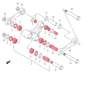 Complete Rear Linkage Bearing & Seal Kit for Suzuki DR-Z400 – High-Quality OEM Components